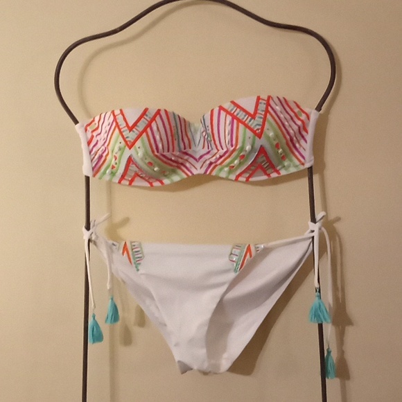 Victoria's Secret Other - Victoria's Secret Full Neon Embellished Bikini sz M